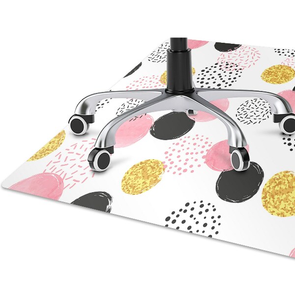 Chair mat geometric dots