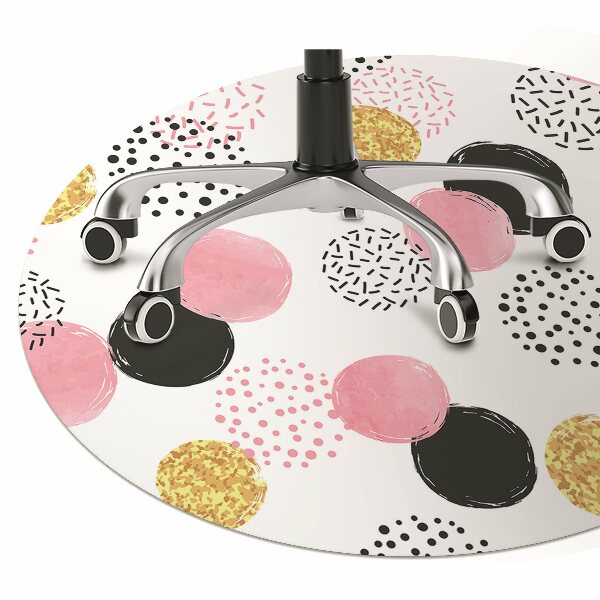 Chair mat geometric dots