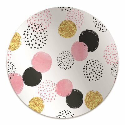 Chair mat geometric dots