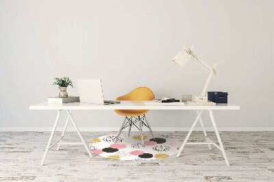 Chair mat geometric dots