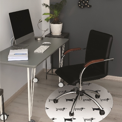 Office chair mat dachshunds
