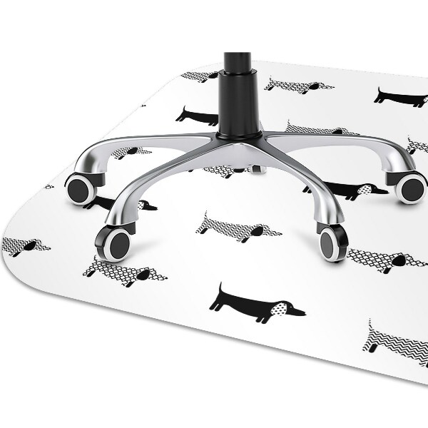 Office chair mat dachshunds