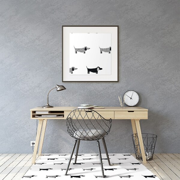 Office chair mat dachshunds