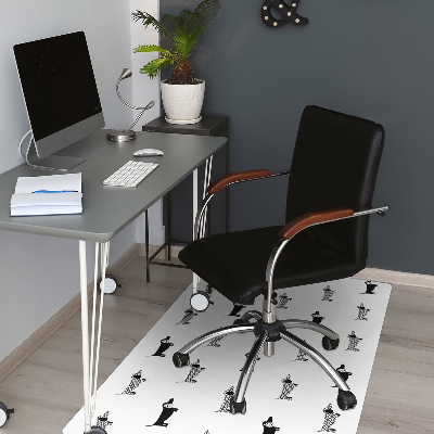 Office chair mat dachshunds
