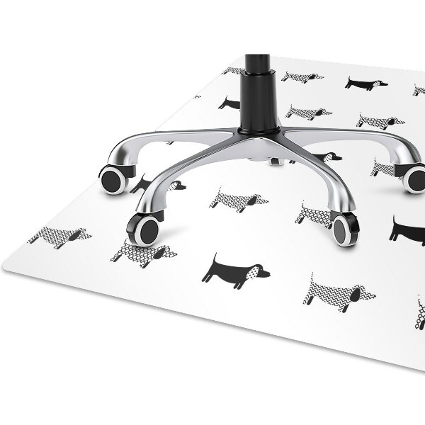 Office chair mat dachshunds