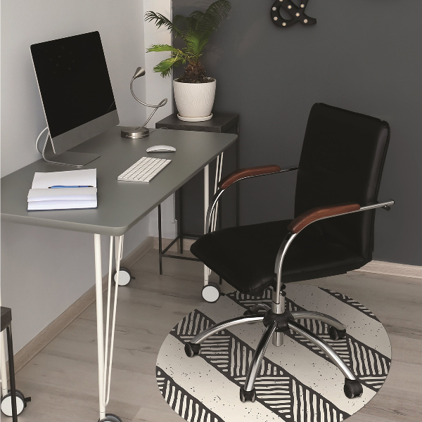 Desk chair mat ethnic pattern