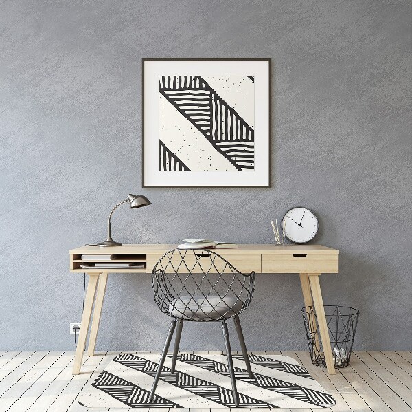 Desk chair mat ethnic pattern