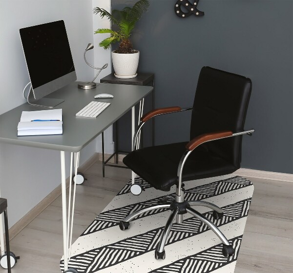 Desk chair mat ethnic pattern