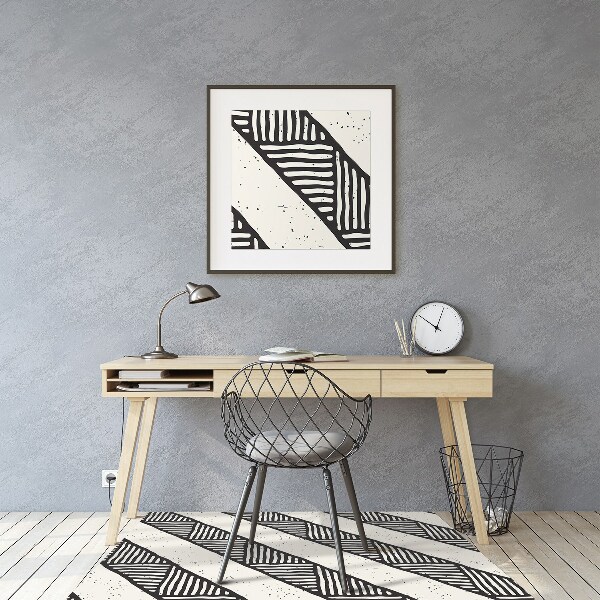 Desk chair mat ethnic pattern