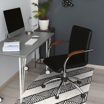 Desk chair mat ethnic pattern