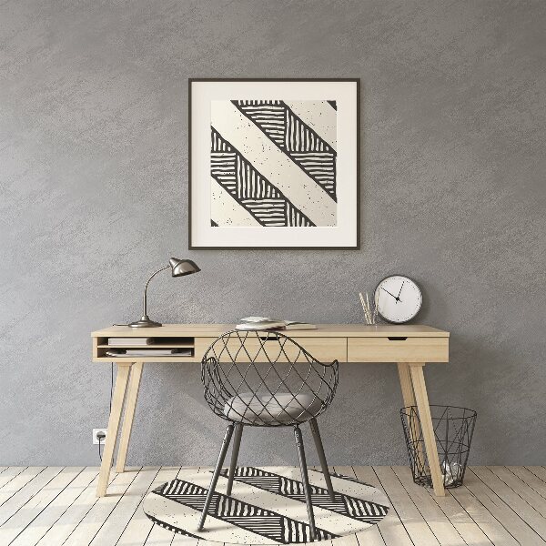 Desk chair mat ethnic pattern