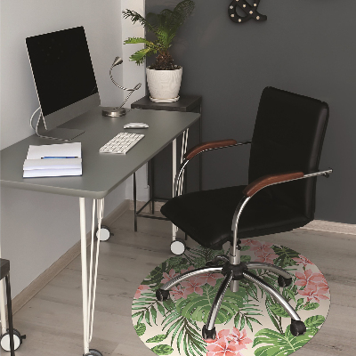 Desk chair mat flowers hawaii