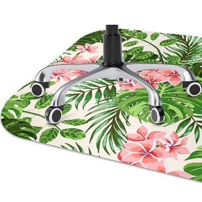 Desk chair mat flowers hawaii