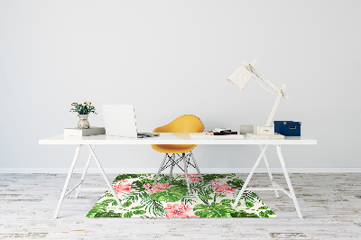 Desk chair mat flowers hawaii