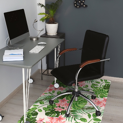 Desk chair mat flowers hawaii