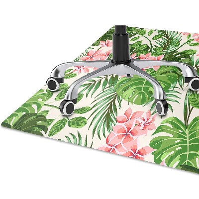 Desk chair mat flowers hawaii