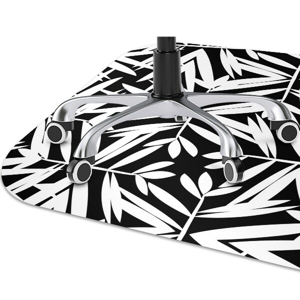 Office chair mat Black-and-white pattern