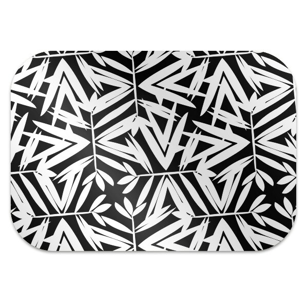 Office chair mat Black-and-white pattern