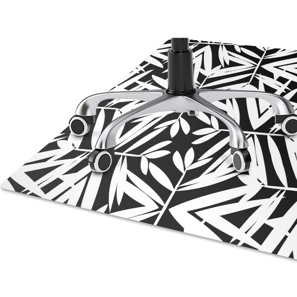 Office chair mat Black-and-white pattern