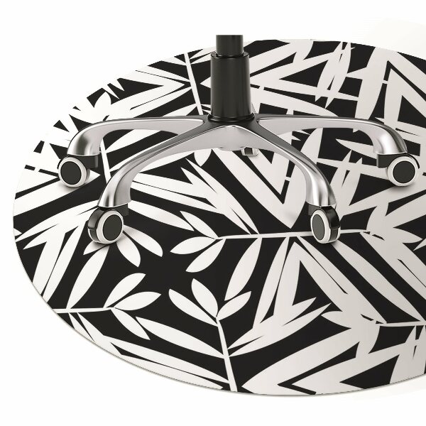 Office chair mat Black-and-white pattern