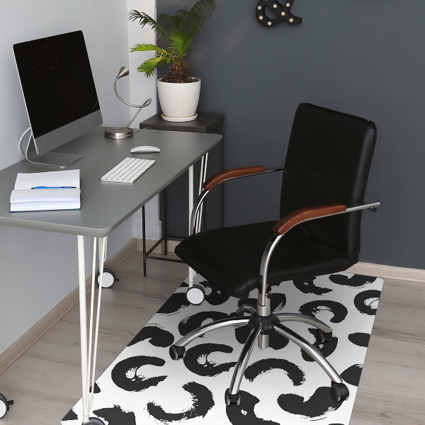 Chair mat brush strokes