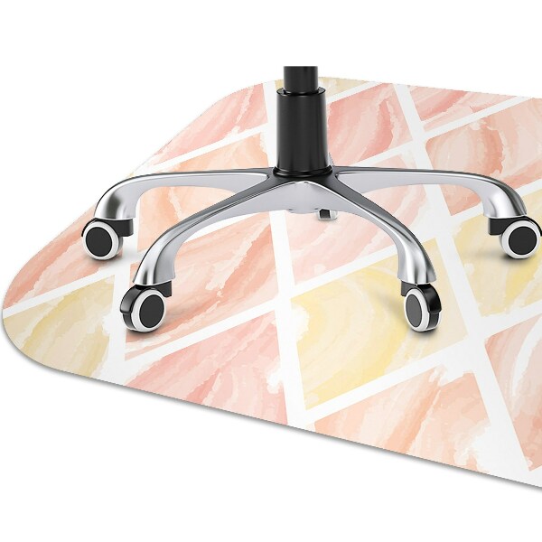 Chair mat floor panels protector ruby shape