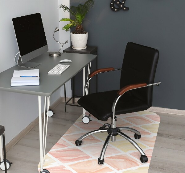 Chair mat floor panels protector ruby shape