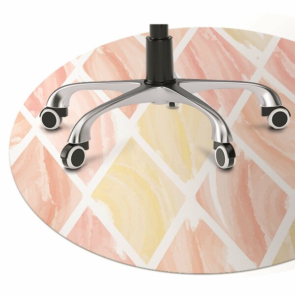 Chair mat floor panels protector ruby shape