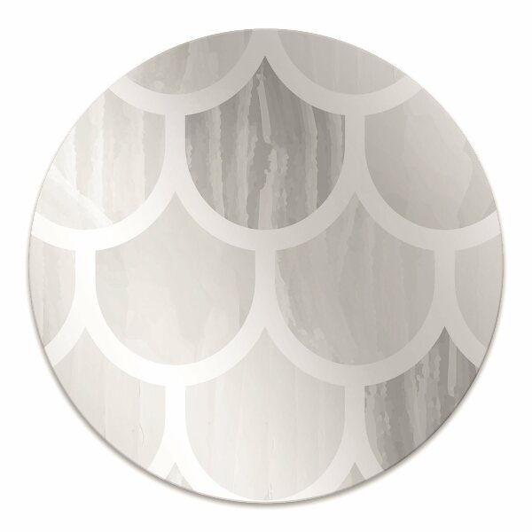 Desk chair mat scallops