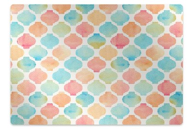 Desk chair mat colorful pattern