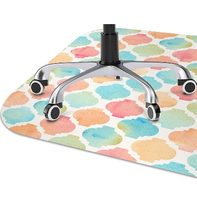 Desk chair mat colorful pattern