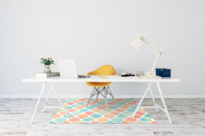 Desk chair mat colorful pattern