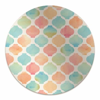 Desk chair mat colorful pattern