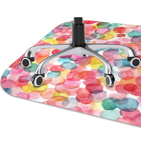 Chair mat floor panels protector colorful bubbles