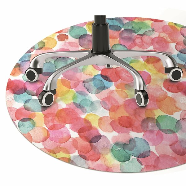 Chair mat floor panels protector colorful bubbles
