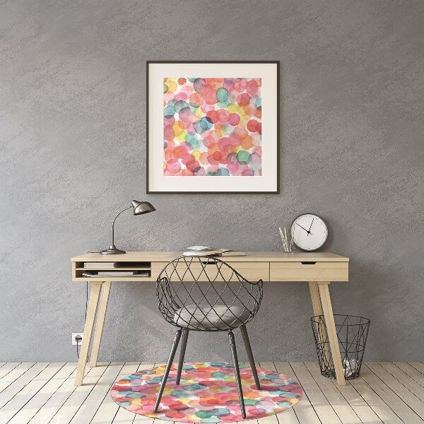 Chair mat floor panels protector colorful bubbles