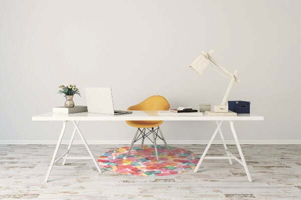 Chair mat floor panels protector colorful bubbles