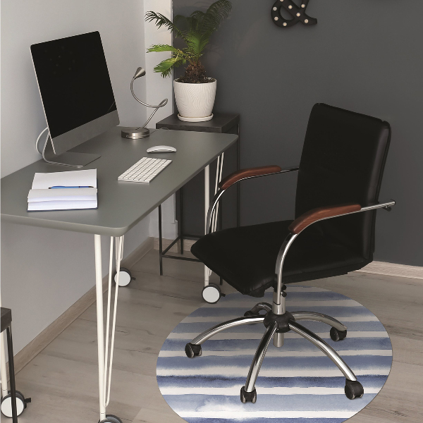 Office chair mat watercolor stripes
