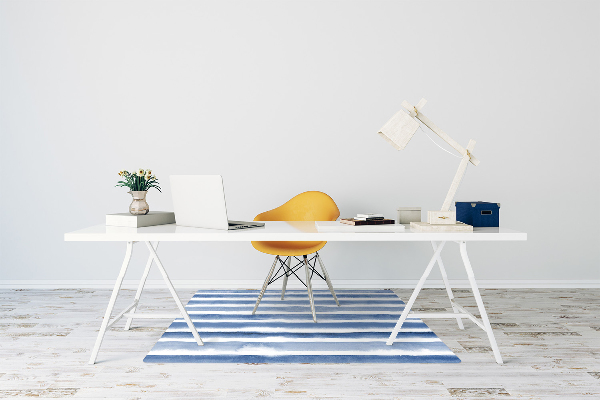 Office chair mat watercolor stripes