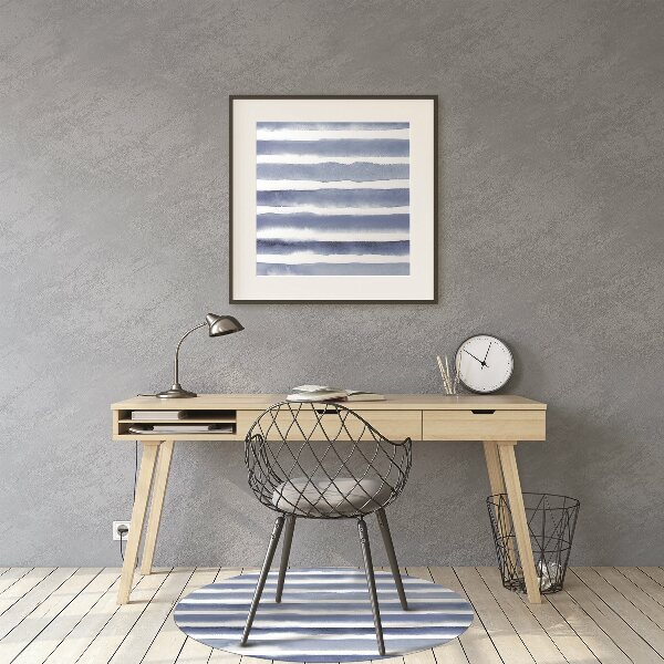 Office chair mat watercolor stripes