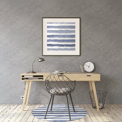 Office chair mat watercolor stripes