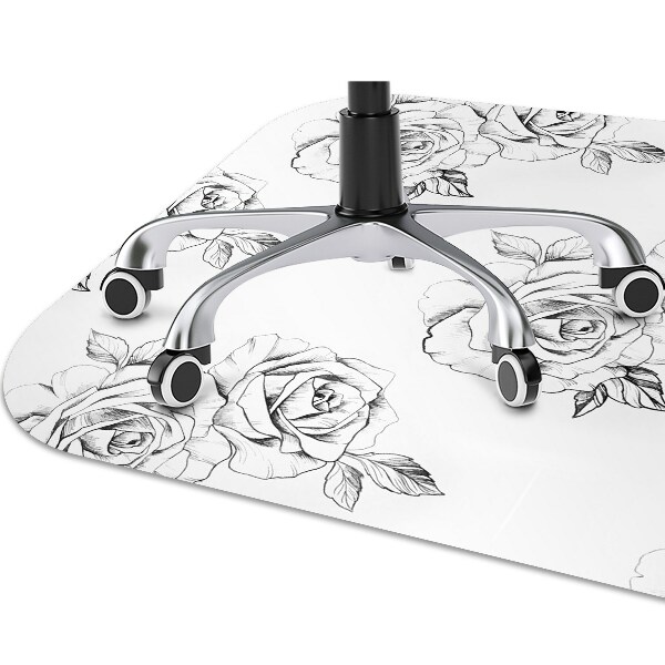 Office chair mat Roses