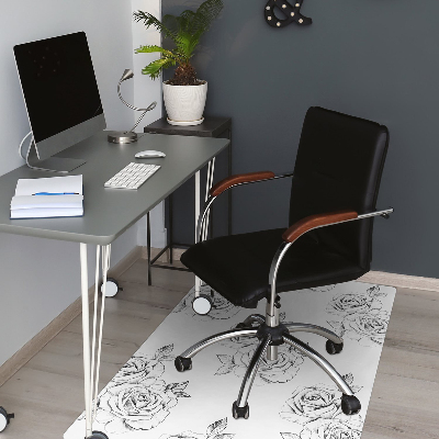 Office chair mat Roses