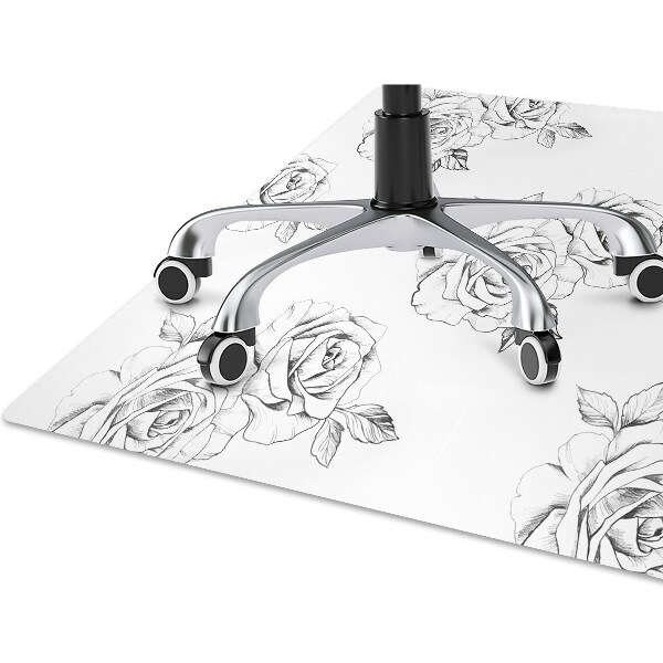 Office chair mat Roses