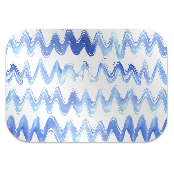 Desk chair mat waves watercolors
