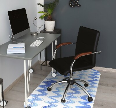 Desk chair mat waves watercolors