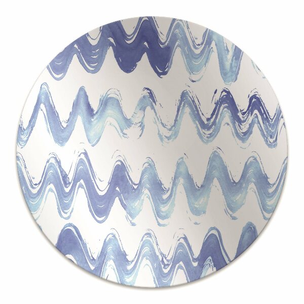 Desk chair mat waves watercolors