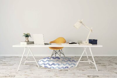 Desk chair mat waves watercolors