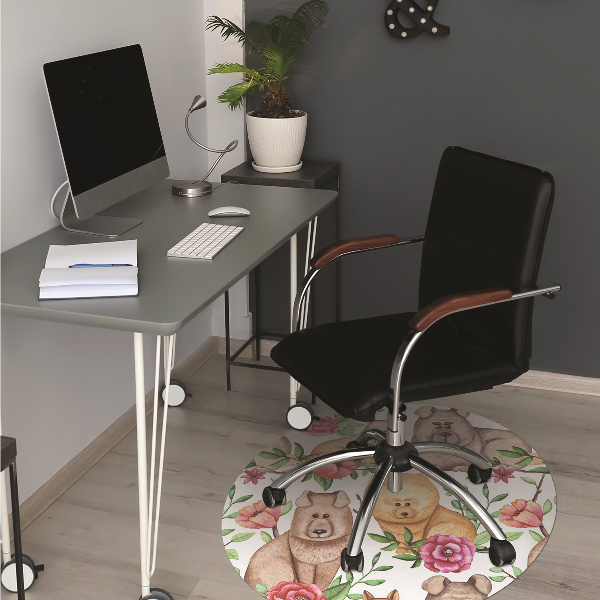 Desk chair mat Chow chow dogs