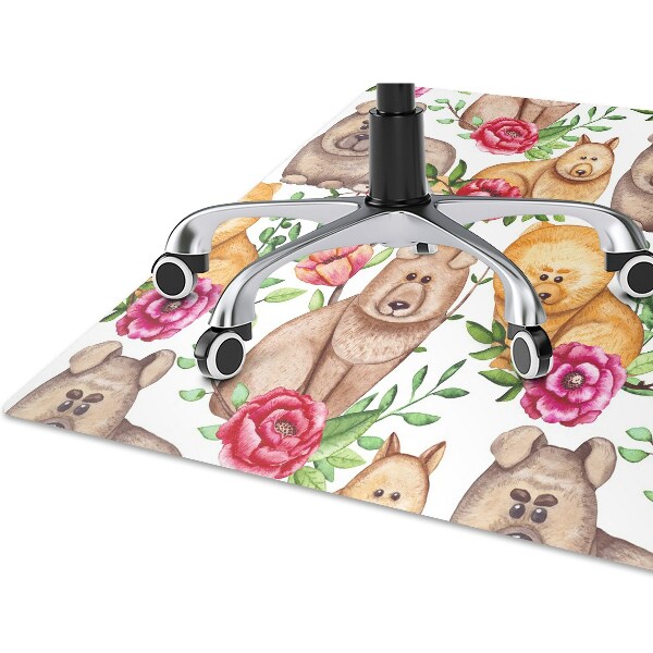 Desk chair mat Chow chow dogs